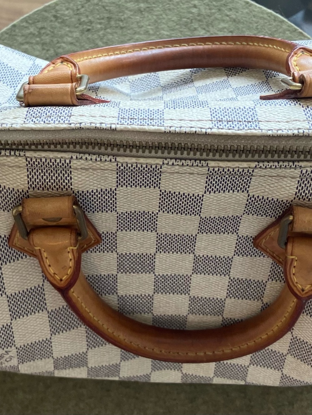 Louis Vuitton Speedy 25, Damier Azur, 2010, with lock & two keys